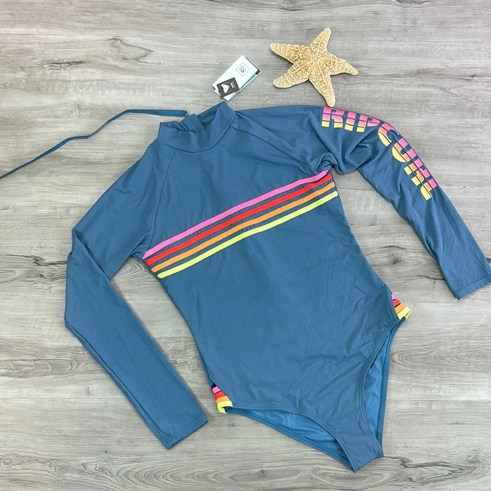 ☀️RIP CURL☀️ WAVE SHAPERS STR LS SURF SUIT ONE PIECE - Picture 2 of 15